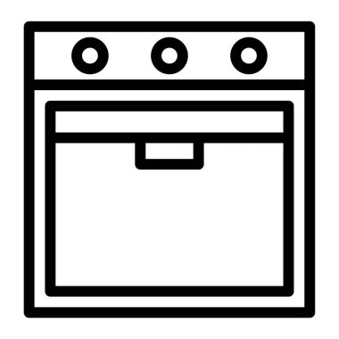 Mutfak sobası ikon vektör çizimi