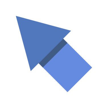 ok simgesi beyaz arkaplanda izole edildi