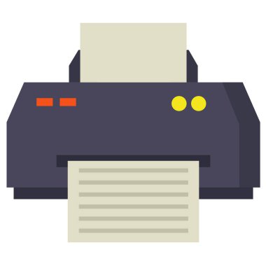 Yazıcı simgesi beyaz arkaplanda izole edildi