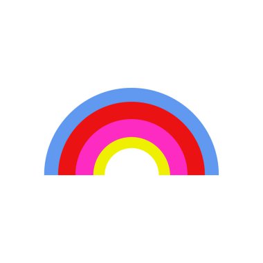 gökkuşağı ağ simgesi, vektör illüstrasyonu