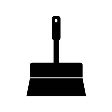 temizleme fırçası simgesi vektörü beyaz arkaplan üzerinde izole