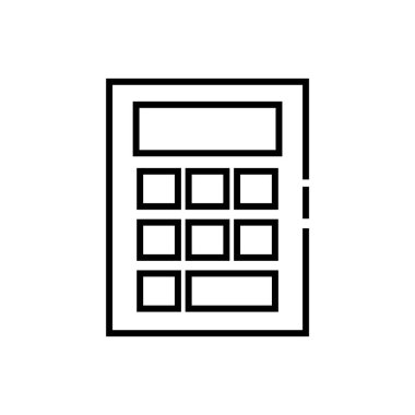 hesap makinesi simgesi, vektör illüstrasyonu