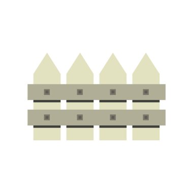 Beyaz arka plan üzerinde izole çit simgesi