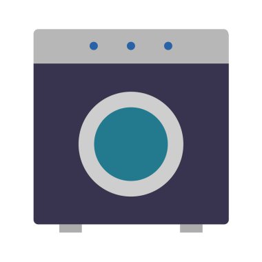 Çamaşır makinesi simgesinin vektör çizimi