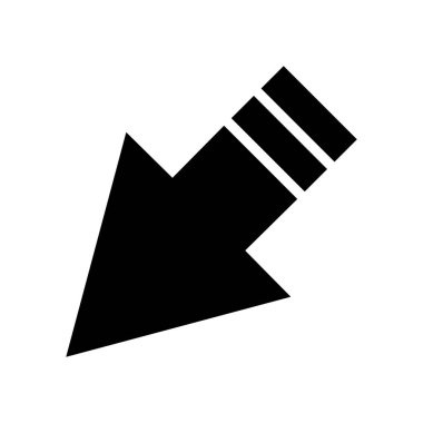 ok simgesi beyaz arkaplanda izole edildi