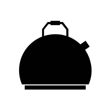 Çaydanlık simgesinin düz vektör çizimi