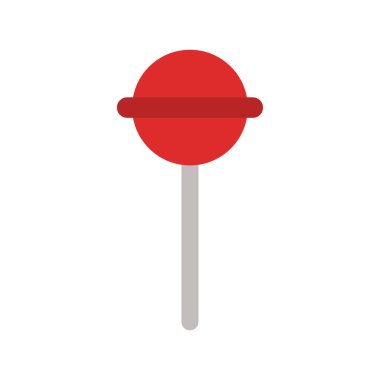 Kırmızı lolipopun vektör çizimi