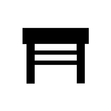 Tablo vektör illüstrasyonu beyaz arkaplanda izole edildi