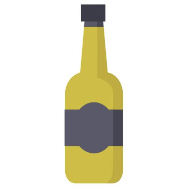 Beyaz arkaplanda bira şişesi simgesi