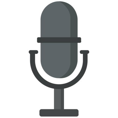 Beyaz arkaplanda mikrofon simgesi