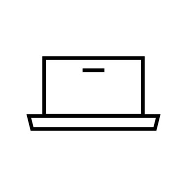 Beyaz arka planda yalıtılmış dizüstü bilgisayar simgesi