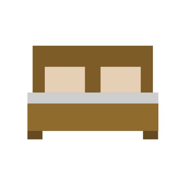 Uyku yatağı ikonu. düz uyku tasarımı.