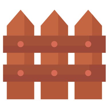 Beyaz arka plan üzerinde izole çit simgesi