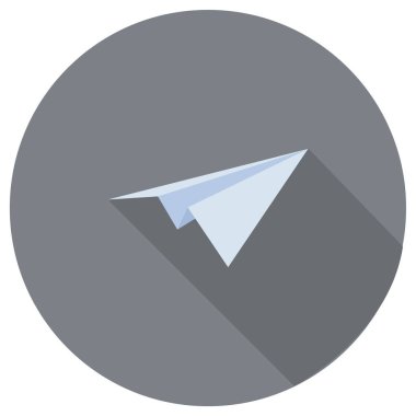 kağıt uçak simgesi, vektör, illüstrasyon