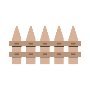 Beyaz arka plan üzerinde izole çit simgesi