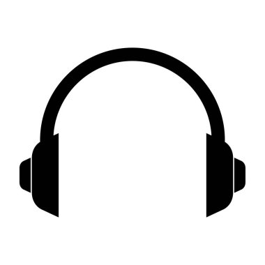 Kulaklık. Web simgesi basit illüstrasyon