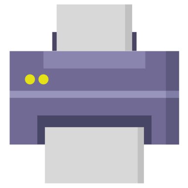 Yazıcı simgesi beyaz arkaplanda izole edildi