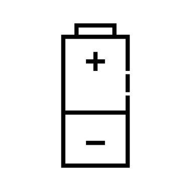 pil simgesi, vektör illüstrasyonu