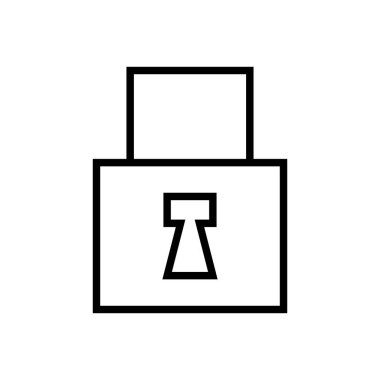 Asma kilit simgesi vektör çizim şablonu 