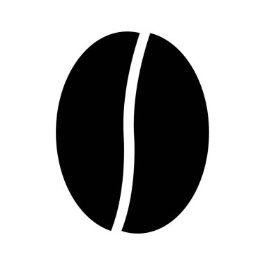 Kahve çekirdeği ikonu vektörü. izole edilmiş çizgi simgesi siyah illüstrasyon