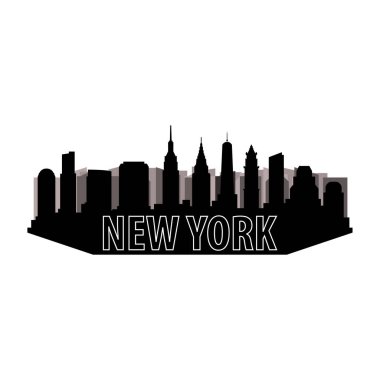 New York Şehri Ufuk Çizgisi logo tasarımı