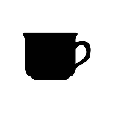 Beyaz arkaplanda fincan vektör simgesi. vektör illüstrasyonu