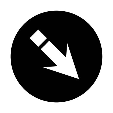 Web ve mobil uygulama tasarımınız için ok simgesi çizimi arkaplanı, ok logosu 