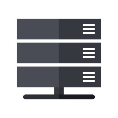 sunucu veritabanı ikon vektör illüstrasyonu