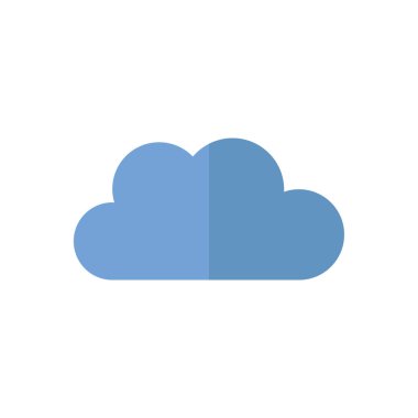 Bulut simgesi, hava simgesi beyazda izole edildi 