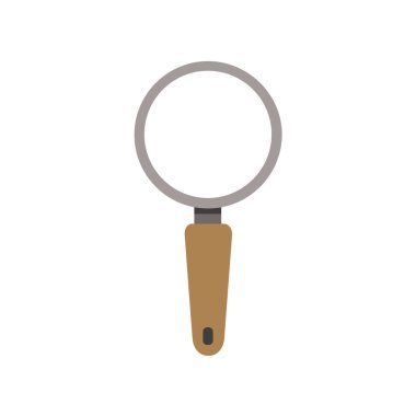 Büyüteç simgesinin düz tasarımı