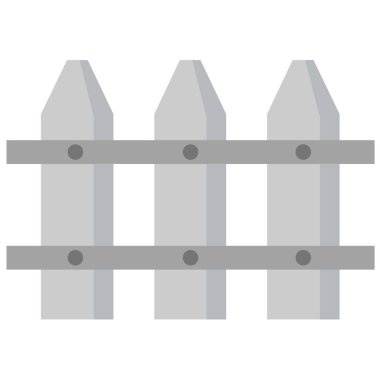 Beyaz arka plan üzerinde izole çit simgesi