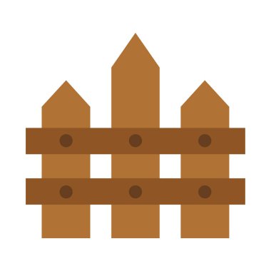 Beyaz arka plan üzerinde izole çit simgesi