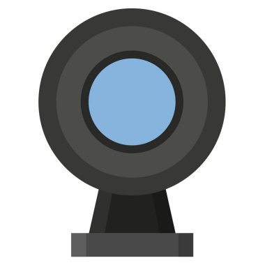Beyaz arka plan üzerinde izole web kamera simgesi
