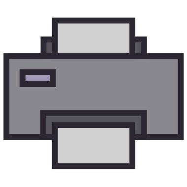 Yazıcı simgesi beyaz arkaplanda izole edildi