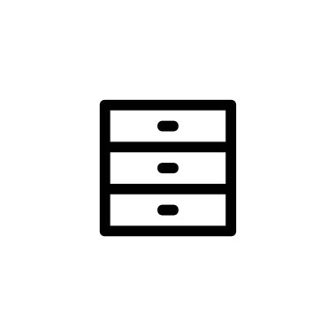 başucu çekmecesi izole nesne düz simgesi