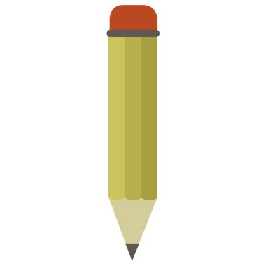 Beyaz arkaplanda kalem simgesi izole edildi