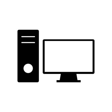 bilgisayar izleme simgesi, vektör illüstrasyonu 