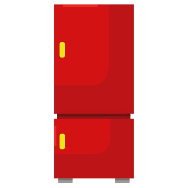 Beyaz arka plan üzerinde izole buzdolabı simgesi