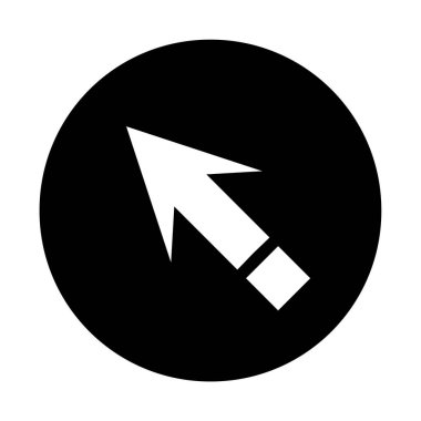 Web ve mobil uygulama tasarımınız için ok simgesi çizimi arkaplanı, ok logosu 