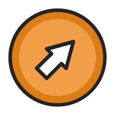 Web ve mobil uygulama tasarımınız için ok simgesi çizimi arkaplanı, ok logosu 