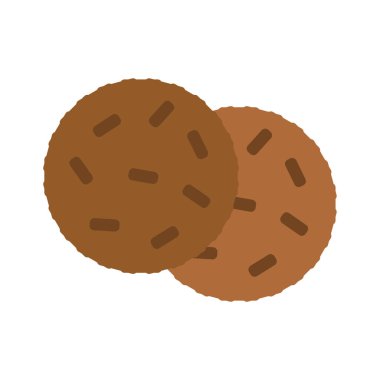 Çerezlerin şeffaf ve mobil uygulama tasarımı için beyaz arkaplanda izole edilmiş kurabiye simgesi vektörü, fırın logosu kavramı