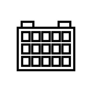 Takvim simgesi beyaz arkaplanda izole edildi