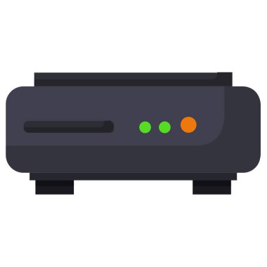 DVD Oyuncu vektör çizimi beyaz arkaplanda izole edildi