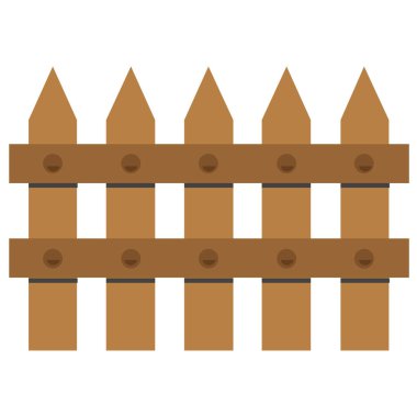 Beyaz arka plan üzerinde izole çit simgesi