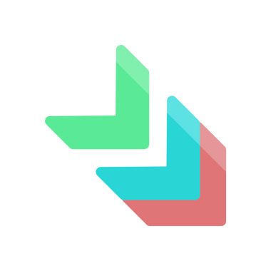 Web ve mobil uygulama tasarımınız için ok simgesi çizimi arkaplanı, ok logosu 