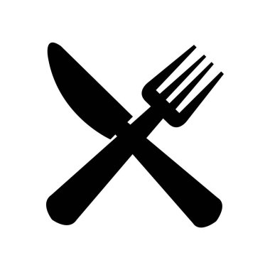 bıçak ve çatal vektör düz resim 