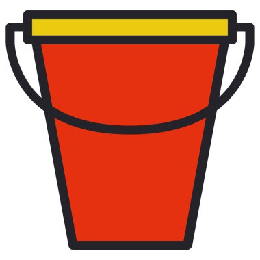 Kova vektör çizimi beyaz arkaplanda izole edildi