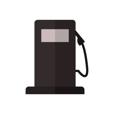 Beyaz arkaplanda benzin istasyonu simgesi