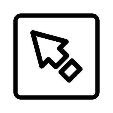 Web ve mobil uygulama tasarımınız için ok simgesi çizimi arkaplanı, ok logosu 