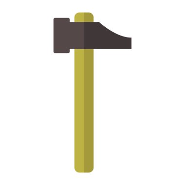 Beyaz arka plan üzerinde çekiç simgesi    